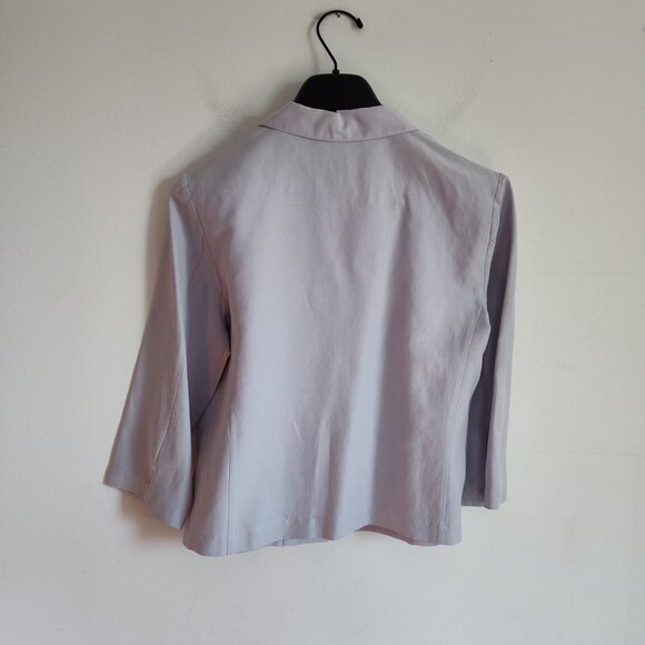 Ladies SZ PS Valerie Stevens Violet Linen Blend Blouse - Picture 2 of 3